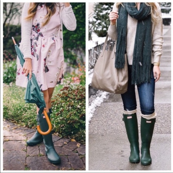 NIB Hunter Original Matte Tall Rain Boots, Hunter Green NEW - Picture 9 of 10